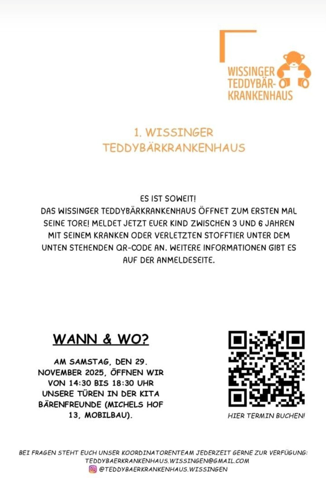 Infos 1. Wissinger Teddybärk-Krankenhaus Infos 1. Wissinger Teddybärk-Krankenhaus