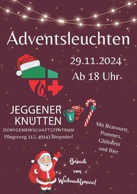 Adventsleuchten Dorfgemeinschaftszentrum Jeggen