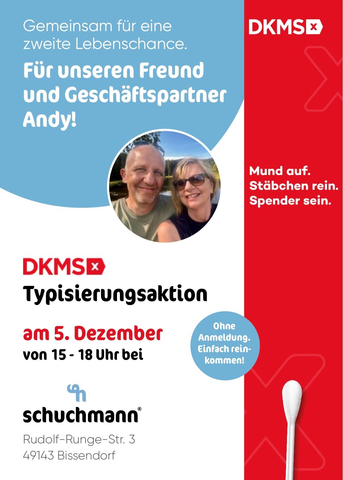 Typisierungsaktion Schuchmann Flyer