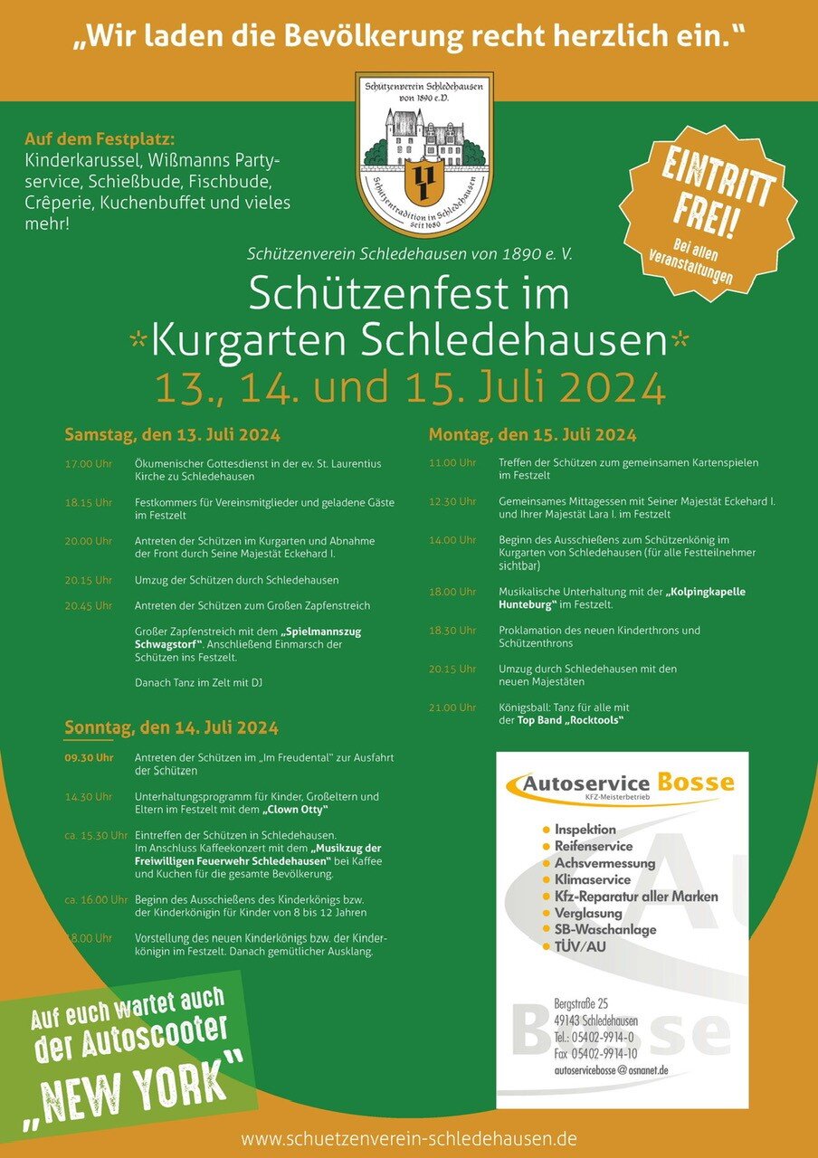Schützenfest Schledehausen 2024