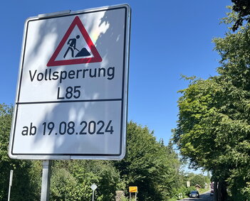 Sperrung L85 Schledehausen